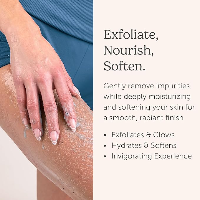 Nectar Life Exfoliating Sugar Scrub, Moisturizing Body Scrub with Coconut Oil & Shea Butter, Pre Shave Exfoliator (16 Ounce, Ocean Breeze)