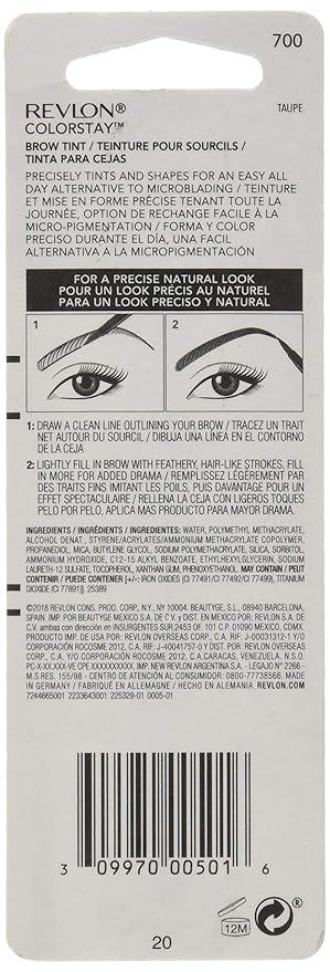 Revlon ColorStay Brow Tint, Taupe, 0.06 Fl Oz (Pack of 1)