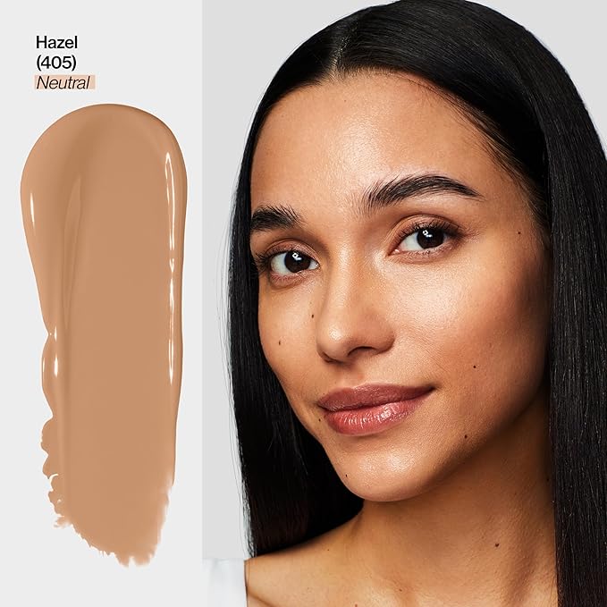 Revlon Illuminance Tinted Serum, Triple Hyaluronic Acid, Evens Out Skin Tone Over Time and Hydrates All Day, SPF 15, 405 Hazel, 0.94 fl oz.