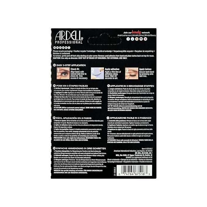 Ardell Wispies False Eyelashes 113 - Natural Wispy Lashes, Lightweight Reusable Strip Lashes, 6 Pairs, 1 Pack