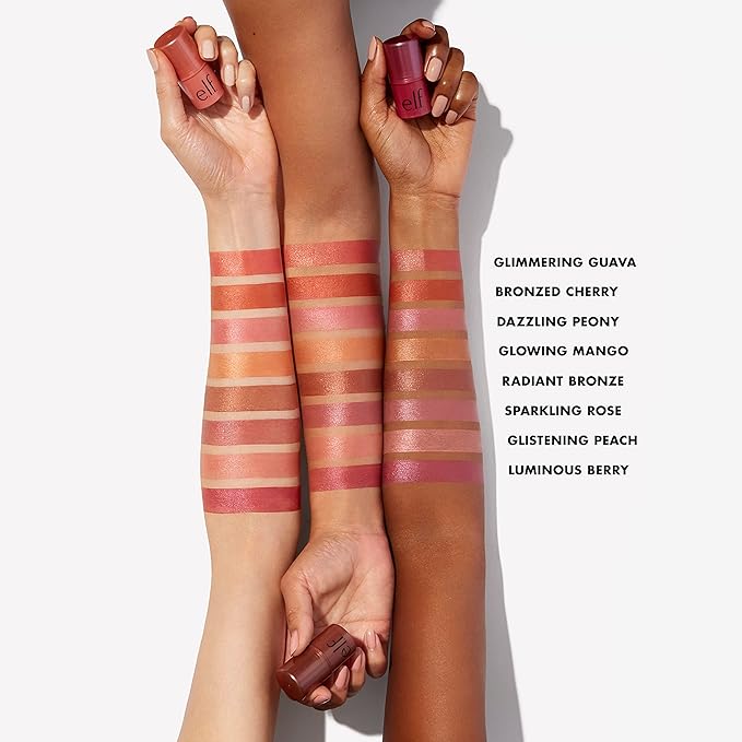 e.l.f. Monochromatic Multi Stick, Luxuriously Creamy & Blendable Color, For Eyes, Lips & Cheeks, Luminous Berry, 0.155 Oz (4.4g) (Pack of 2)