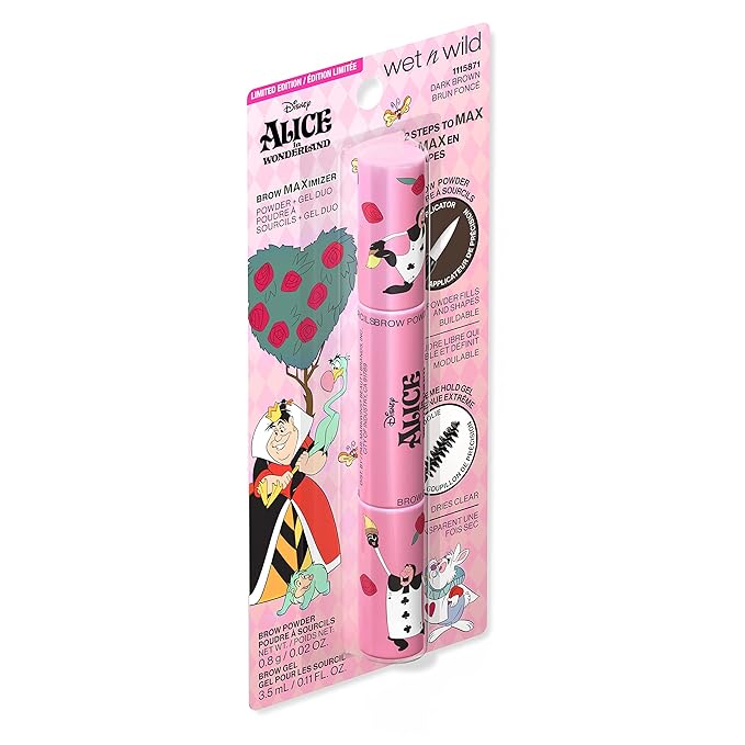 wet n wild Brow Maximizer Brow Gel + Powder Dark Brown Alice In Wonderland Collection