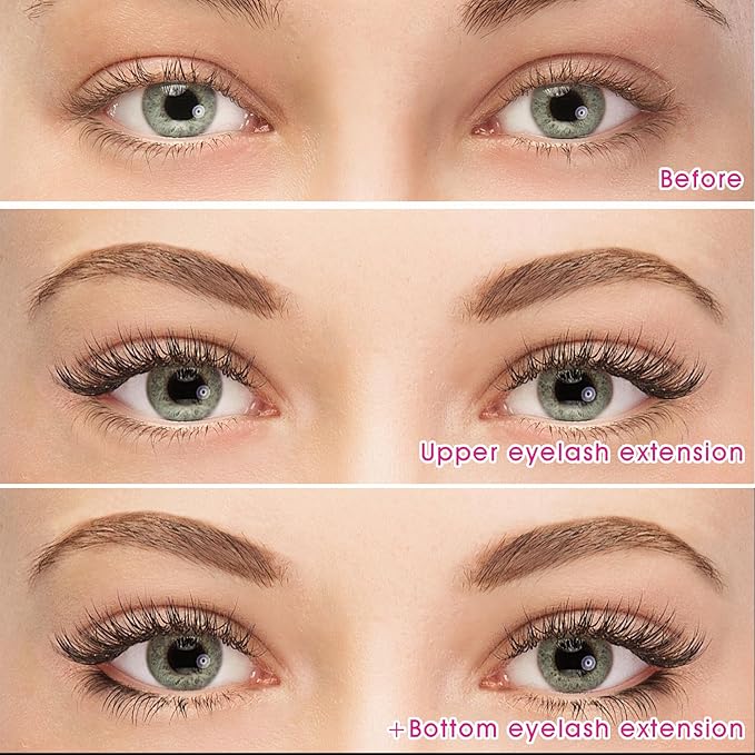 KOLYBEL Bottom Lash Extension 0.05 B Curl 5-7mm Mixed Length Tray Black Premium Eyelash Extensions Soft Under Lower Eyelash Extension for Salon Use (Bottom,0.05-B-5-7mm)