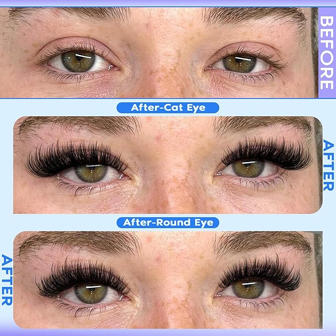 Lash Clusters Kit Wispy Lashes clusters Natural Fluffy Eyelashes Clusters 12mm 14mm 16mm Mixed Cluster Eyelash Extensions Kit D Curl DIY Individual Lashes Kit with Bond and Seal Lash Glue