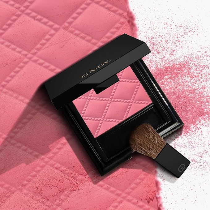 GA-DE Idyllic Soft Satin Blush Powder, 46 - Makeup Powder for Cheeks - Silky Color, Buildable Texture, Sheer to Dramatically Flushed Look - 0.28 oz