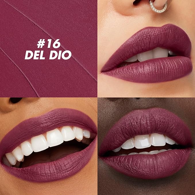 FOCALLURE Ultra Chic Matte Lipstick,Rich Vitamin E Lip Crayon,Lightweight Matte Color without Drying or Fading,Long Lasting Waterproof Lips Makeup,DEL RIO