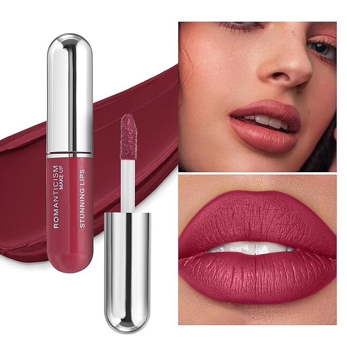 6Pcs Matte Liquid Waterproof Lipstick Set Long Lasting Lipstick For Up To 12HR Wear, Moisturizing Capsule Tube Shape Lip Gloss Red Smooth Lip Stick Christmas Gift Set for Women/Girls, Set B