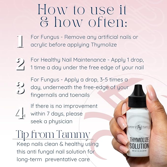 Thymolize Nail Repair & Whitener for Damaged, Yellow & Ingrown Toenails | Thick & Weak Nail Treatment Kit