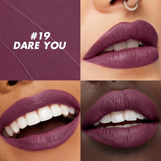 FOCALLURE Ultra Chic Matte Lipstick,Rich Vitamin E Lip Crayon,Lightweight Matte Color without Drying or Fading,Long Lasting Waterproof Lips Makeup,DARE YOU