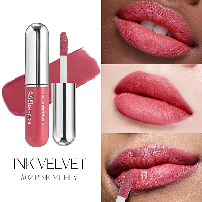 6Pcs Matte Liquid Waterproof Lipstick Set Long Lasting Lipstick For Up To 12HR Wear, Moisturizing Capsule Tube Shape Lip Gloss Red Smooth Lip Stick Christmas Gift Set for Women/Girls, Set B