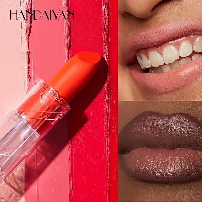 Flower Matte Lipstick, Moisturize Long Lasting Lock in Color Velvet Waterproof Non-Stick Cup Premium Matte Lipstick for Women Girls(#07)