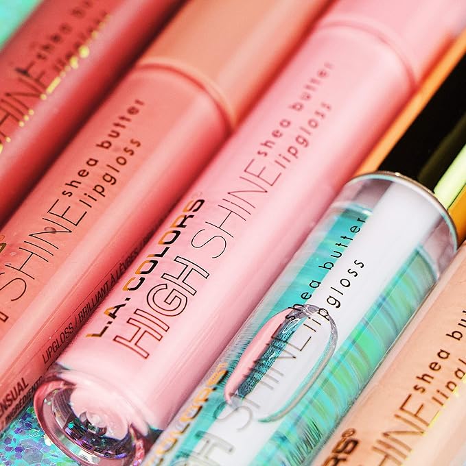 L.A. COLORS High Shine Shea Butter Lip Gloss, Sensual, 0.14 Oz (CLG948) (Pack of 4)