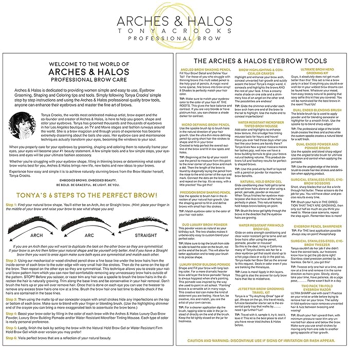 Arches & Halos Duo Luxury Brow Powder - Warm Brown for Women - 0.088 oz Eyebrow (Pack of 2)