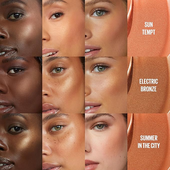 Maybelline Sunkisser Multi-Use Liquid Blush and Bronzer, Blendable, Longwear, Glowy Make Up, Electric Bronze, 1 Count