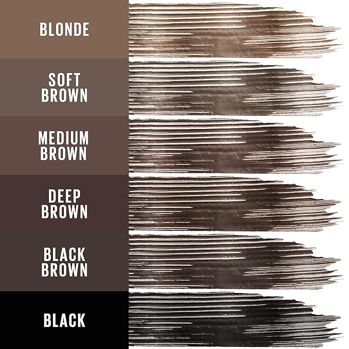 Maybelline Tattoo Studio Brow Styling Gel, Waterproof Eyebrow Make Up, Brow Tint for Up to 36HR Wear, Black, 1 Count