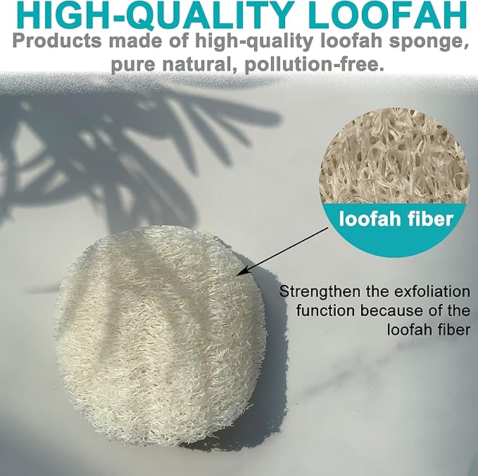 108 pcs/Set Natural Exfoliating Face Pad Loofah Sponge Facial Brush - Makeup Remover - Shower Scrubber - Remove Dead Skin - Body Bath Spa for Men & Women - Renewable Resource - Pack of 108