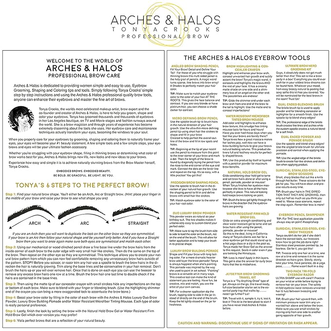 Arches & Halos Duo Luxury Brow Powder - Two-for-one Versatile Compact Powder - For Full, Defined Brows - Vegan and Cruelty Free Makeup - Mocha Blonde, 0.088 oz (Pack of 2)