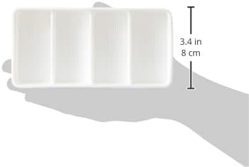 iDesign The Sarah Tanno Collection 4 Slot Silicone Cosmetic Drawer Organizer, White