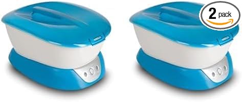 Homedics Paraffin Wax Machine for Hands - Hypoallergenic Hot Wax Hand Therapy Machine to Soothe and Moisturize Hands - Includes 3 Pounds of Wax and 20 Hand Liners (Pack of 2)
