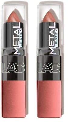 L.A. COLORS Metal Lipstick, Peach Bellini CML565 (Pack of 2)