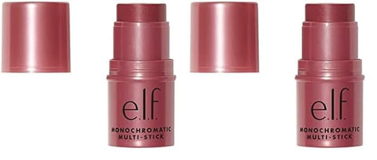 e.l.f. Monochromatic Multi Stick, Luxuriously Creamy & Blendable Color, For Eyes, Lips & Cheeks, Luminous Berry, 0.155 Oz (4.4g) (Pack of 2)
