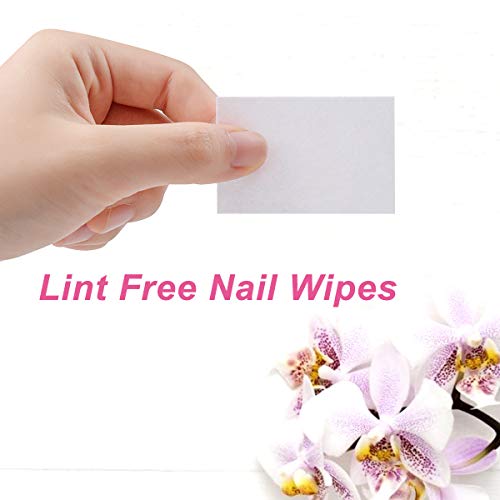 1000 Pcs Gel Nail Polish Remover, Lint Free Nail Wipes Cotton Pad with a Pump Dispenser Bottle Disposable Nail Polish Remover for Soak Off UV Gel Polish Clean Acrylic Nails Remover