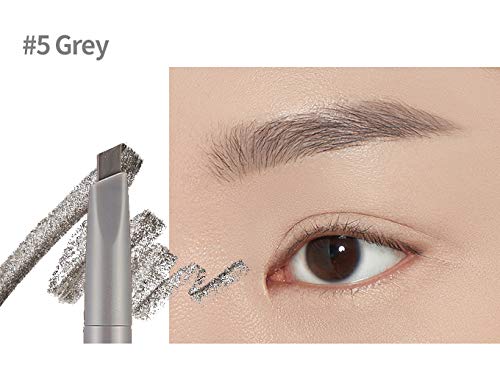 ETUDE Drawing Eye Brow 0.25g #5 Grey | Long Lasting Eyebrow Pencil | Soft Textured Natural Daily Look Eyebrow Makeup