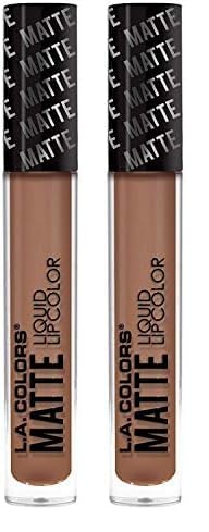 L.A. COLORS Matte Liquid Lip Color, Sultry CLG401 (Pack of 2)