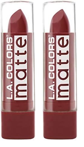L.A. COLORS Matte Lip Color, Brick CML547 (Pack of 2)