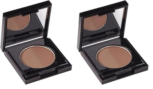 Arches & Halos Duo Luxury Brow Powder - Warm Brown for Women - 0.088 oz Eyebrow (Pack of 2)