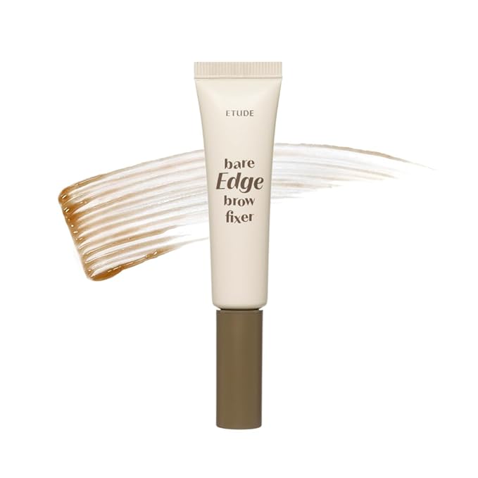 ETUDE Bare Edge Brow Fixer, Strong Brow Fixer, Long-Lasting Hold, Gel Type, Sheer Brown Color, Korean Makeup, Beauty (0.247 Ounce)