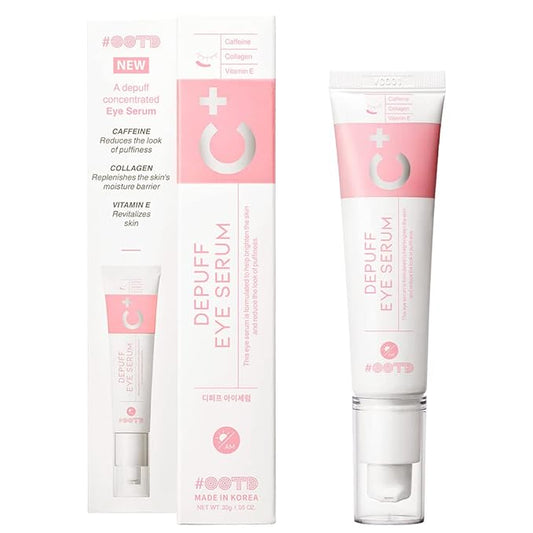 Caffeine Eye Cream Serum For Dark Circles and Puffiness, Eye Bag Treatment for Men & Women, Caffeine, Collagen, Vitamin E, Korean EVE Vegan Facial Serum Under Eye 30g