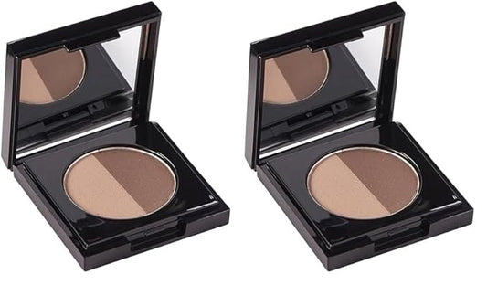 Arches & Halos Duo Luxury Brow Powder - Two-for-one Versatile Compact Powder - For Full, Defined Brows - Vegan and Cruelty Free Makeup - Mocha Blonde, 0.088 oz (Pack of 2)