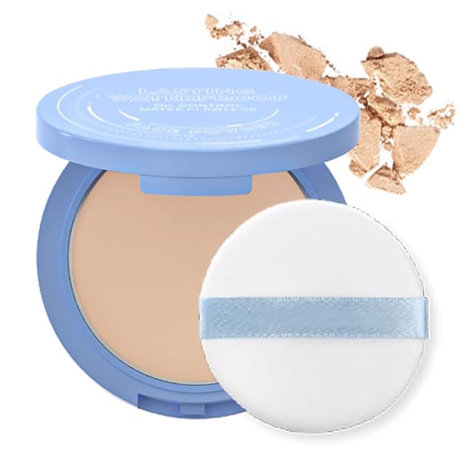 Mallofusa Matte Face Makeup Loose Powder Fine Silk Texture Honey Powder Fixed Makeup Powder Soft Light Water Proofing (#3) Dark complexion