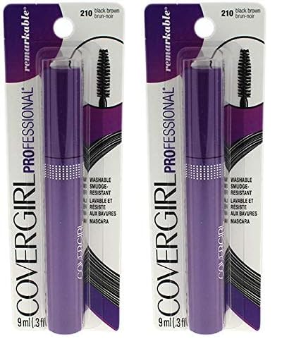 COVERGIRL Professional Mascara - Black Brown, Long Lasting, Smudge-Proof, Voluminous & Lengthening, Resists Swipes & Smears, Darkens & Defines All Day