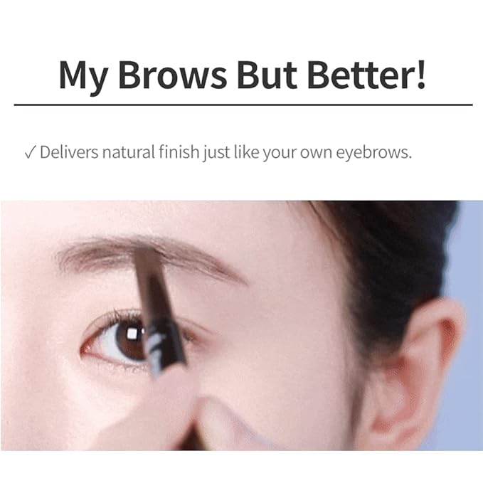ETUDE Drawing Eye Brow #1 Dark Brown | Long Lasting Eyebrow Pencil for Soft Textured Natural Daily Look Eyebrow Makeup | Korean Makeup, Kbeauty, Perfect for Gift
