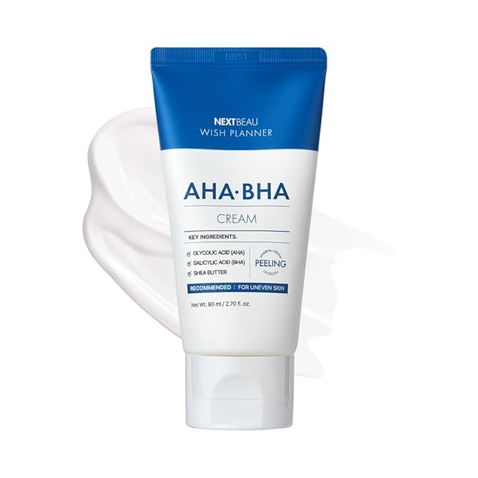 Wish Planner AHA/BHA Cream [2.70 fl.OZ / 80ml] AHA/BHA, Daily Facial Cream, Hydrating, Moisturizer, Korean Skincare