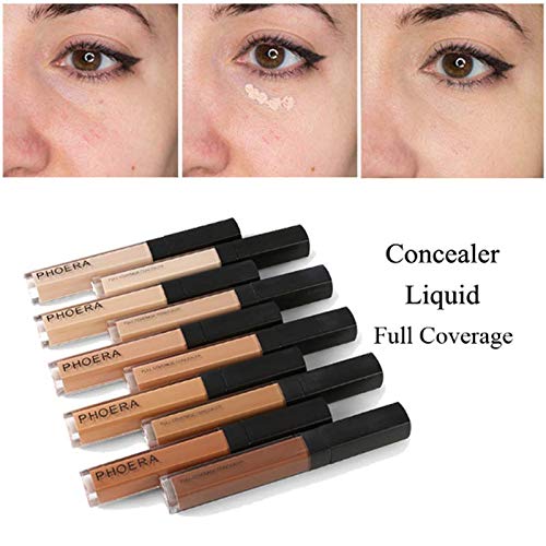 AQUAPURITY PHOERA Liquid Concealer Full Coverage Makeup Face Moisturizer Foundation Conceal Under Eye Dark Circles (104 CUSTARD)