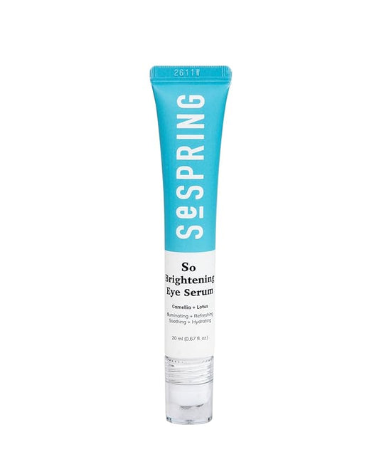 So Brightening Eye Serum Korean Skincare, For Dark Circles Under Eye Treatment, with Camella, Lotus, Jojoba, Caffeine, Vitamins B3, and E, Vegan, No Paraben, Cruelty Free, 20 ml/0.67 oz