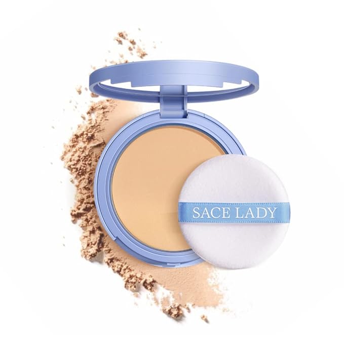 SACE LADY Face Smooth Primer and Flawless Coverage Oil Control Setting Powder, Matte Lasting Face Cosmetics Kit 2Pcs