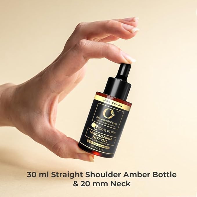 100% Plant Based Macadamia Hair Oil with Dropper | Perfect Macadamia Oil for Soft Skin, Strong Hair, Scalp Massage, Face Moisturizer & Body Massage | Sulfate & Paraben Free