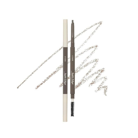 ETUDE Bare Edge Brow Pencil 05 Mild Taupe | A hexagon-shaped slim brush that delicately coats every strand of eyelashes | Brow Mascara | Zero Clump & No Bushy Brows, Korean Makeup, Perfect for Gift