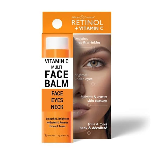 Retinol + Vitamin C Face Balm – Powerful Anti-Aging Moisturizer for Radiant, Youthful Skin, This Multi Balm Stick Hydrates, Reduces Fine Lines, and Boosts Glow for a Beautiful Complexion