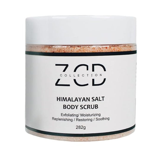 Dry Himalayan Salt Body Scrub | Rose | 282g | All Natural Ingredients Sweet Almond Oil, Grape Seed Oil, Jojoba Oil, Vitamin E, Aloe Vera | Exfoliating Moisturizing Replenishing Restoring Soothing