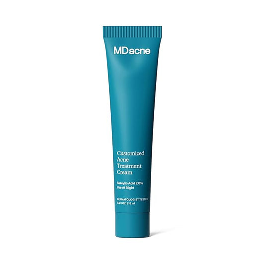 MDacne Salicylic Acid 2.0% - Acne Treatment Cream, Facial Exfoliant Unclog Pores, Prevents Blemishes, Blackheads, Wrinkles & Fine Lines, Reduce Irritation for Sensitive Acne-Prone Skin (1 Pack)