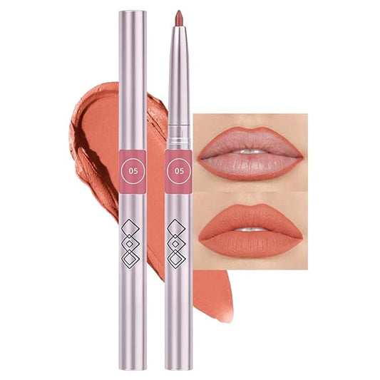 Retractable Lipliner Pencil Waterproof Makeup for Lip Liner and Eye Liner, Smooth and Creamy, Long Lasting Matte Finish, Vegan Beauty, Matte Velvet Pigmented Lip Liner (05#Grapefruit Red, 1)
