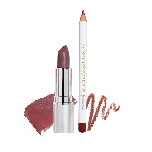Honeybee Gardens Lip Liner + Lipstick Bundle, Trinity + Charisma