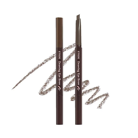 ETUDE Drawing Eye Brow #6 Ash Brown | Long Lasting Eyebrow Pencil for Soft Textured Natural Daily Look Eyebrow Makeup | Korean Makeup, Kbeauty, Perfect for Gift