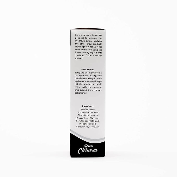 All in Beauty Spray Brow Primer and Cleanser, Eyebrow Primer for Hair and skin before henna application and other brow treatments. Deep Cleansing and Conditioning Cleanser for Eyebrows.