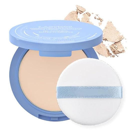Mallofusa Matte Face Makeup Loose Powder Fine Silk Texture Honey Powder Fixed Makeup Powder Soft Light Water Proofing (#1) Ivory